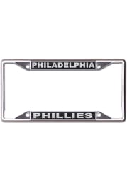 Philadelphia Phillies Black and Silver Metallic Inlaid License Frame