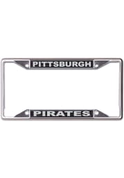 Pittsburgh Pirates Black and Silver Metallic Inlaid License Frame