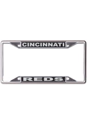 Cincinnati Reds Black and Silver Metallic Inlaid License Frame