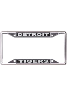 Detroit Tigers Black and Silver Metallic Inlaid License Frame