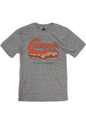 Campo's Philly Cheesesteaks Heather Grey Logo Short Sleeve T-Shirt