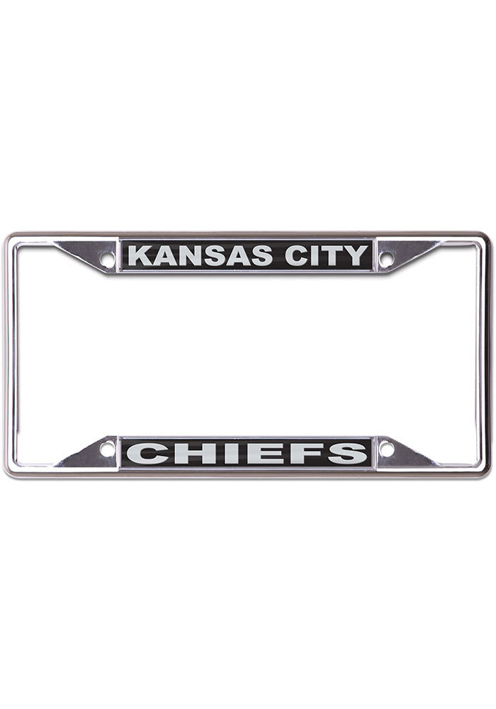 Kansas City Chiefs License Frame KC Chiefs Black and Silver License