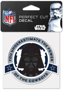 Dallas Cowboys 4x4 Star Wars Darth Vader Auto Decal - Blue