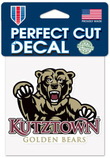 Kutztown University 4x4 Auto Decal - Brown