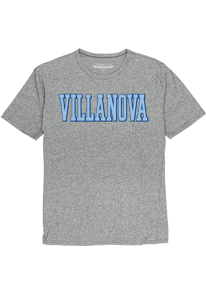 Villanova Wildcats Grey Wordmark Mock Twist Short Sleeve Fashion T Shirt