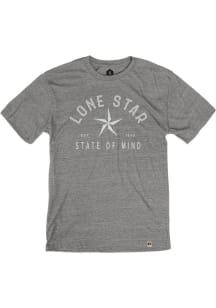 Rally Texas Grey Lonestar State of Mind Short Sleeve Fashion T Shirt