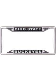 Ohio State Buckeyes Silver  Black and Silver License Frame