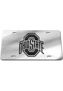 Ohio State Buckeyes Black on Silver Car Accessory License Plate