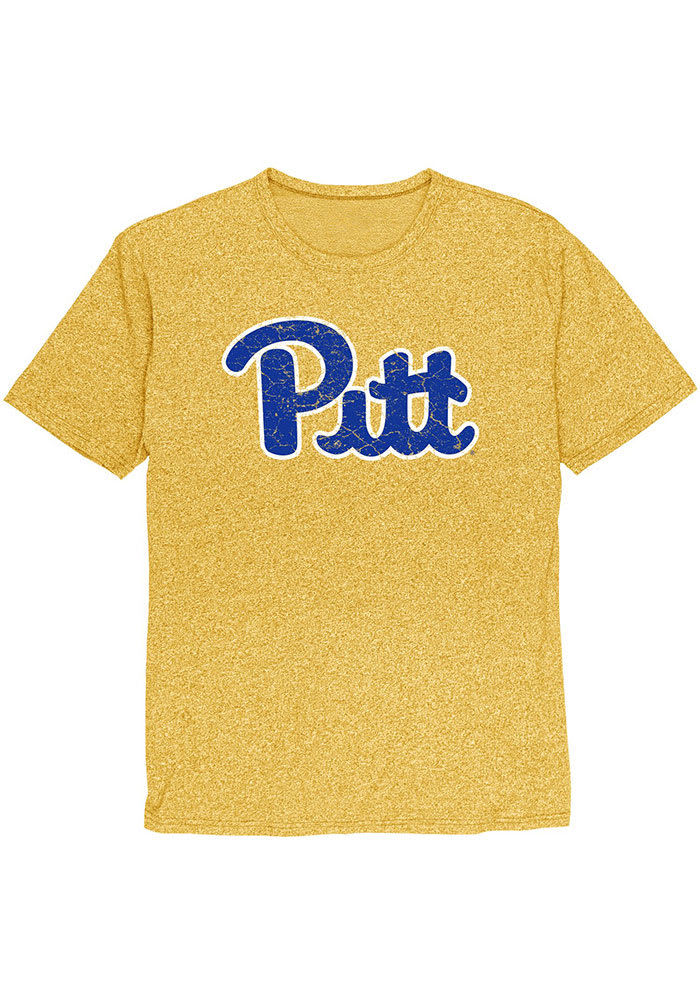 Pitt Panthers Gold Logo Short Sleeve Fashion T Shirt