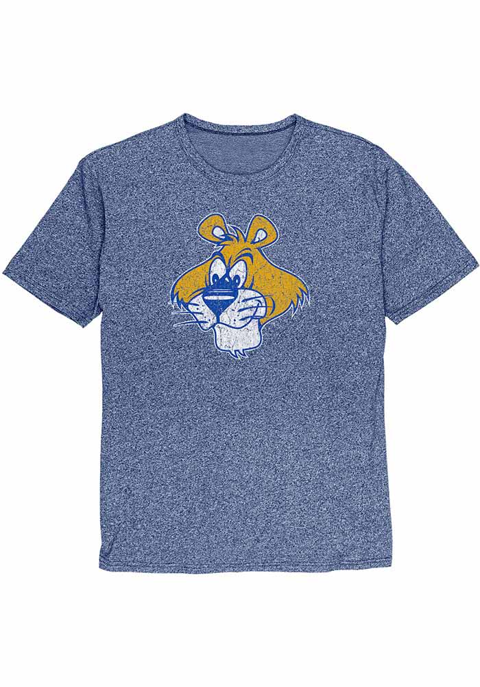 Pitt Panthers Blue Vintage Logo Short Sleeve Fashion T Shirt