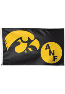 Iowa Hawkeyes 3x5 ANF Black Silk Screen Grommet Flag