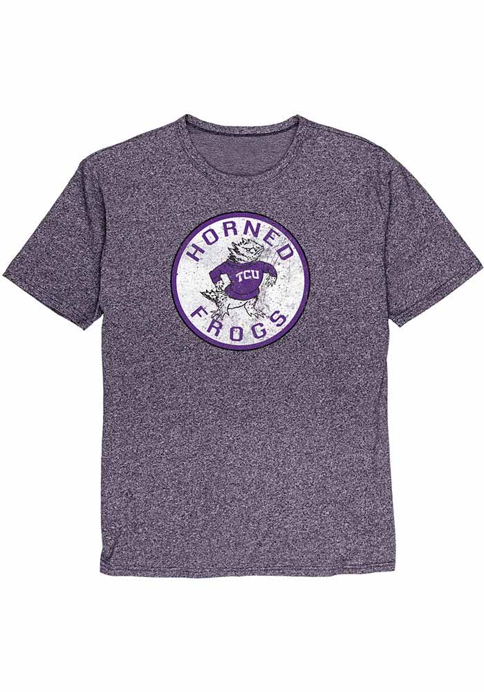 TCU Horned Frogs Purple Vintage Logo Short Sleeve Fashion T Shirt