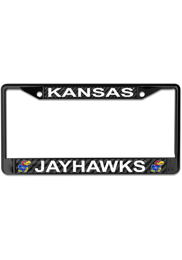 Kansas Jayhawks License Frame KU Jayhawks Carbon Fiber License Plate
