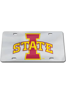 Iowa State Cyclones Silver on Black Car Accessory License Plate