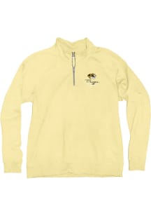 Missouri Tigers Womens Yellow Folly Crest 1/4 Zip Pullover