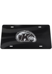 Kent State Golden Flashes Silver Team Logo Black Car Accessory License Plate