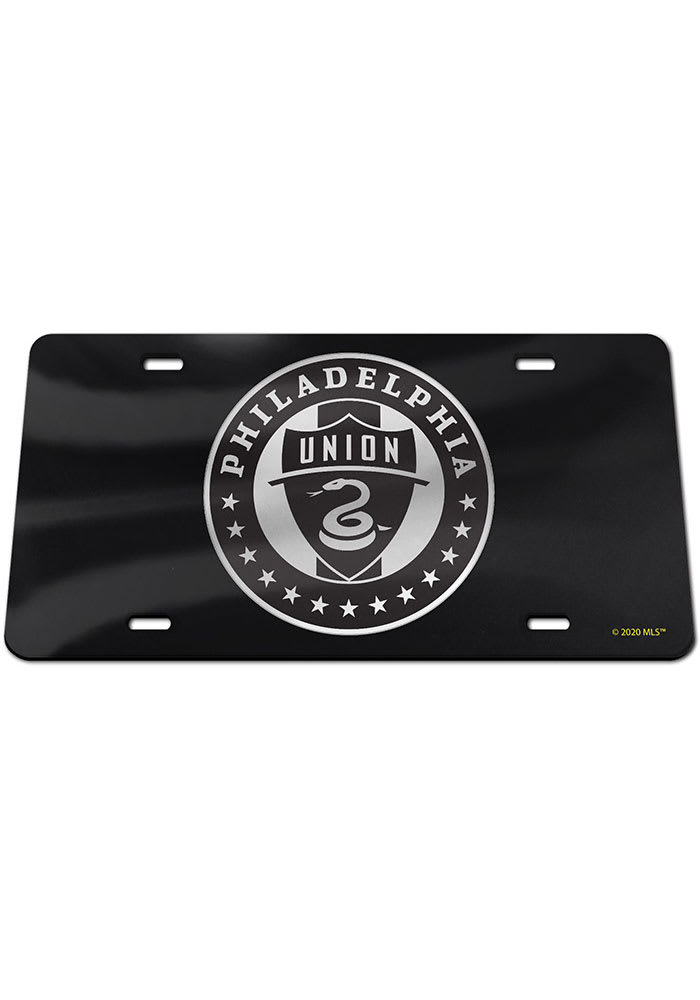 Philadelphia Union Silver on Black Car Accessory License Plate