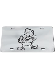 Cleveland Browns Black on Silver Car Accessory License Plate