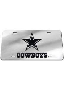 Dallas Cowboys Black on Silver Car Accessory License Plate