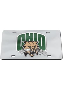 Ohio Bobcats Team Logo Silver Car Accessory License Plate