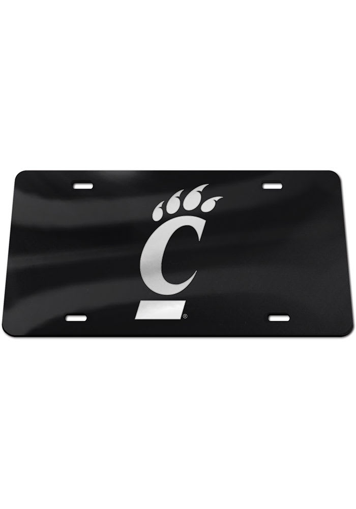 Cincinnati Bearcats Silver Team Logo Car Accessory License Plate