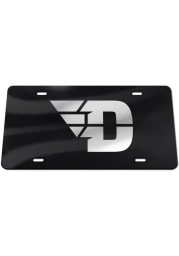 Dayton Flyers Silver Team Logo Black Car Accessory License Plate