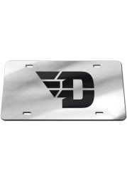 Dayton Flyers Black Team Logo Silver Car Accessory License Plate