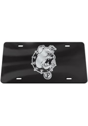 Ferris State Bulldogs Silver Team Logo Black Car Accessory License Plate