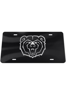 Missouri State Bears Silver Team Logo Black Car Accessory License Plate