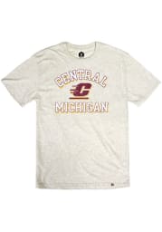 Rally Central Michigan Chippewas Oatmeal Number One Graphic Distressed Short Sleeve Fashion T Shirt