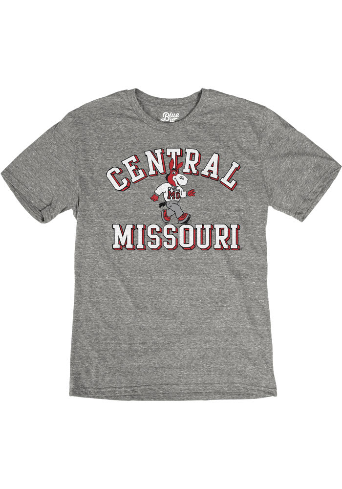 Central Missouri Mules Grey Triblend Short Sleeve Fashion T Shirt