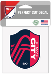 St Louis City SC 4x4 Auto Decal - Red