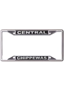 Central Michigan Chippewas Black and Silver License Frame