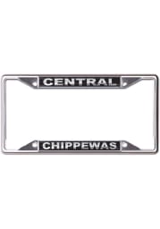 Central Michigan Chippewas Black and Silver License Frame