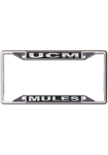 Central Missouri Mules Black and Silver License Frame