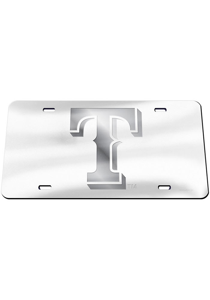Texas Rangers Frosted Car Accessory License Plate