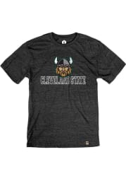 Rally Cleveland State Vikings Black Triblend Distressed Name Drop Short Sleeve Fashion T Shirt