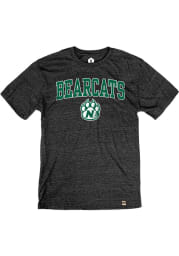 Rally Northwest Missouri State Bearcats Black Triblend Distressed Arch Mascot Short Sleeve Fashion T Shirt