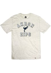 Rally Akron Zips Oatmeal Triblend Number One Distressed Short Sleeve Fashion T Shirt