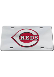 Cincinnati Reds Glitter Logo Car Accessory License Plate