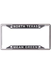 North Texas Mean Green Metallic Black and Silver License Frame