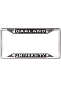 Oakland University Golden Grizzlies Metallic Black and Silver License Frame