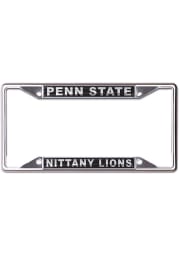 Penn State Nittany Lions Metallic Black and Silver License Frame