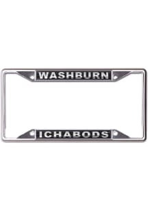 Washburn Ichabods Metallic Black and Silver License Frame