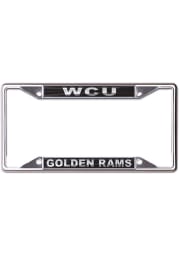 West Chester Golden Rams Metallic Black and Silver License Frame