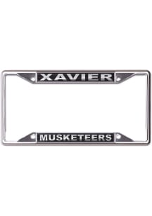 Xavier Musketeers Metallic Black and Silver License Frame