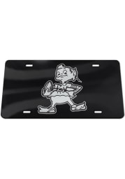Cleveland Browns Silver on Black Car Accessory License Plate