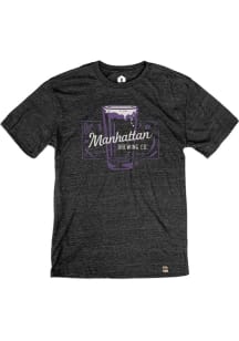 Manhattan Brewing Company Beer Glass Heather Black Short Sleeve T-Shirt