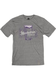 Manhattan Brewing Company Heather Grey Beer Glass Short Sleeve T-Shirt