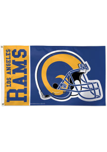 Los Angeles Rams 3x5 Helmet Blue Silk Screen Grommet Flag